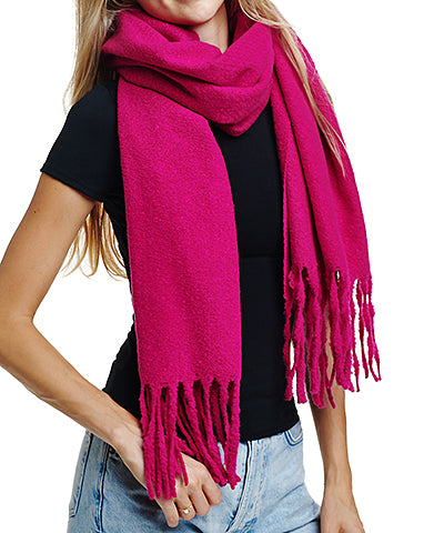 Textured Soft Solid Oblong Scarf
