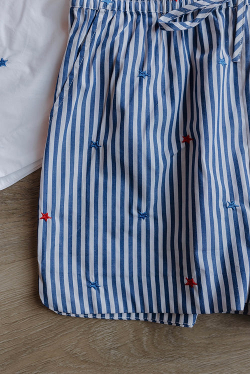 Striped Star Shorts