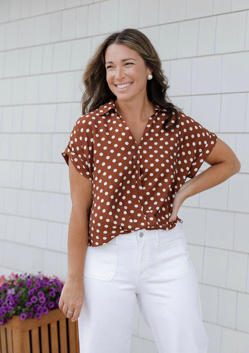 Parisian Polka Dot Top