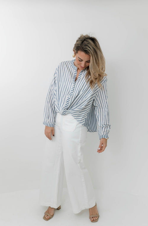 Stripe Mix Twist Top