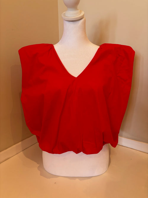 Poplin Bubble Top