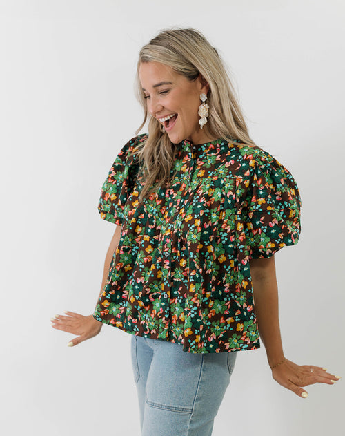 Flourish Pleat Top