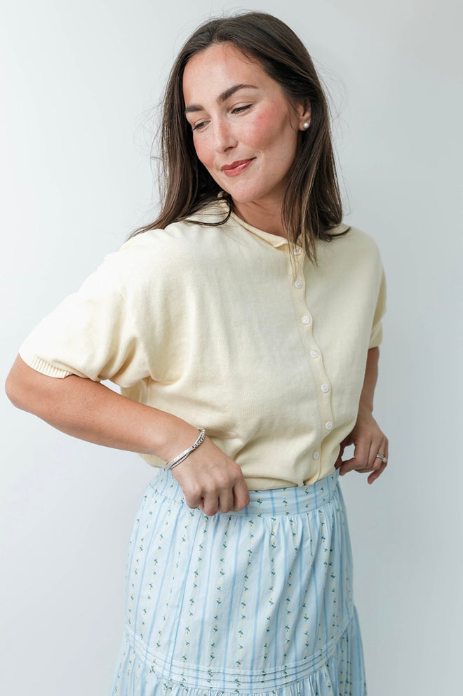 Petal Stripe Maxi Skirt