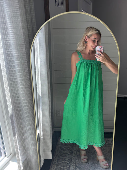 The Capri Scallop Midi Dress