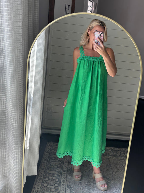 The Capri Scallop Midi Dress