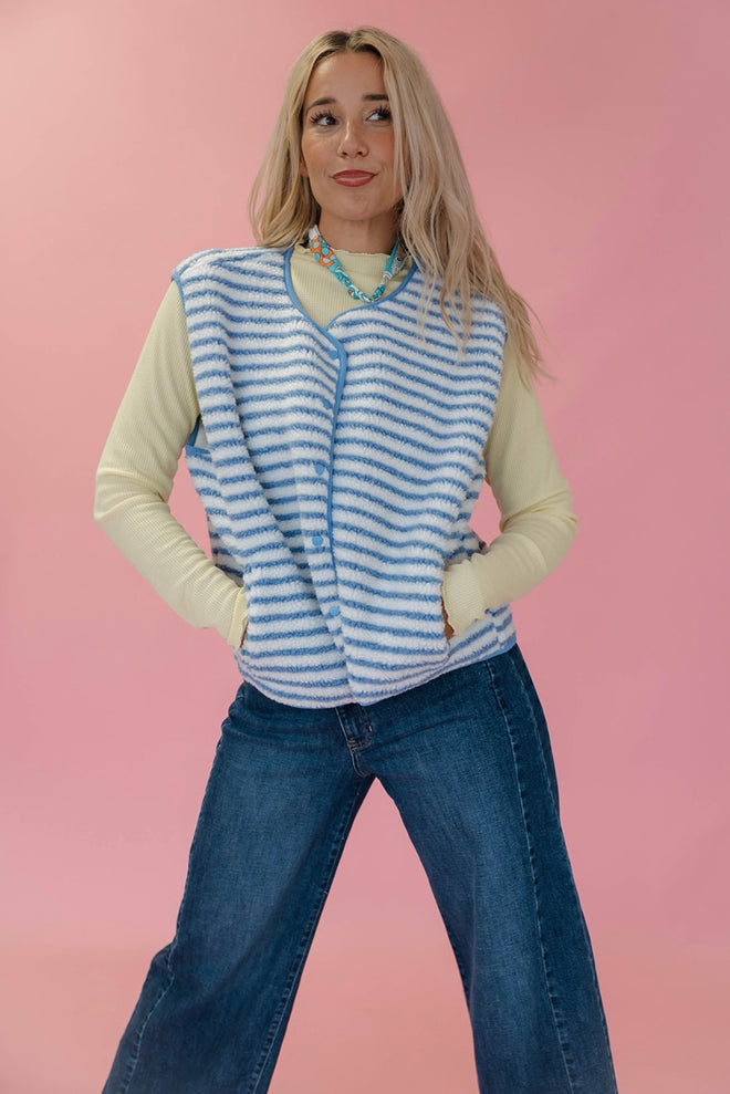 Blue Sherpa Vest