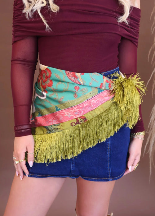 Crane Fringe Scarf