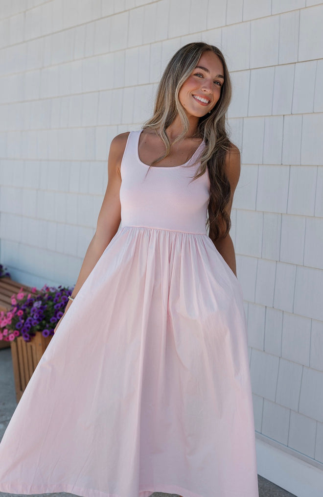 Pisces Pink Midi Dress