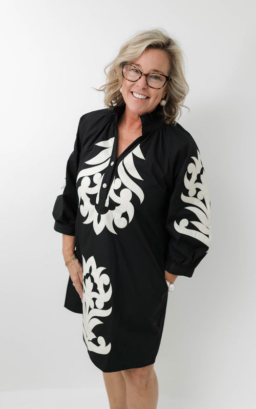Baroque Floral Shift Dress