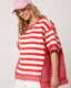 Fawn Cherry Striped Tunic