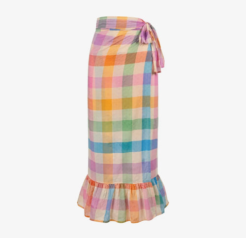 Rainbow Plaid Vienna Sarong