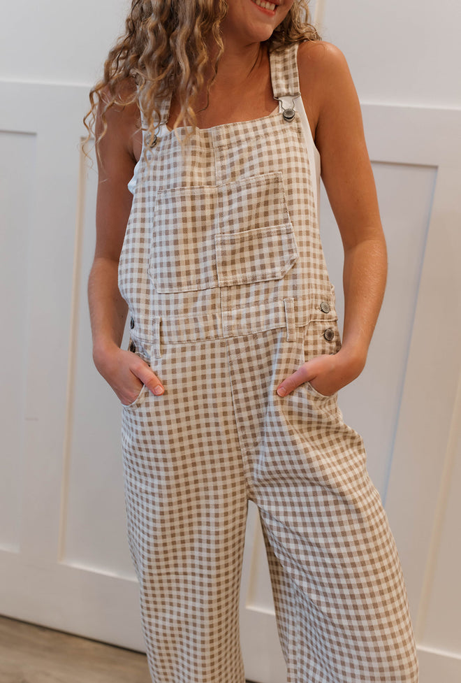 Gingham Overalls