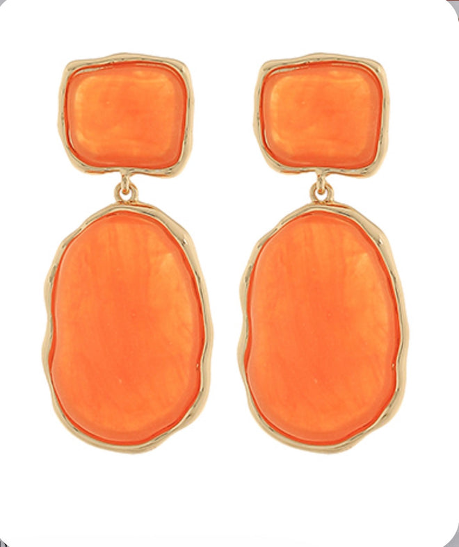 Oval & Square Earrings