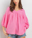 Pink V Gauze Top