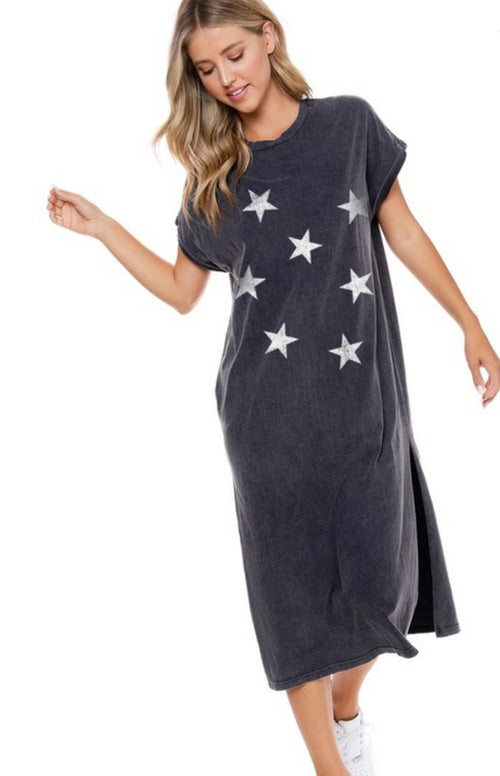 Multi Star T Shirt Dress