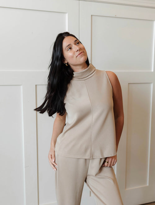 Scuba Mock Neck Top