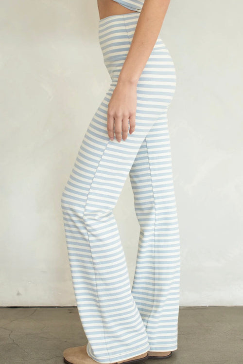 Flared Striped Pants