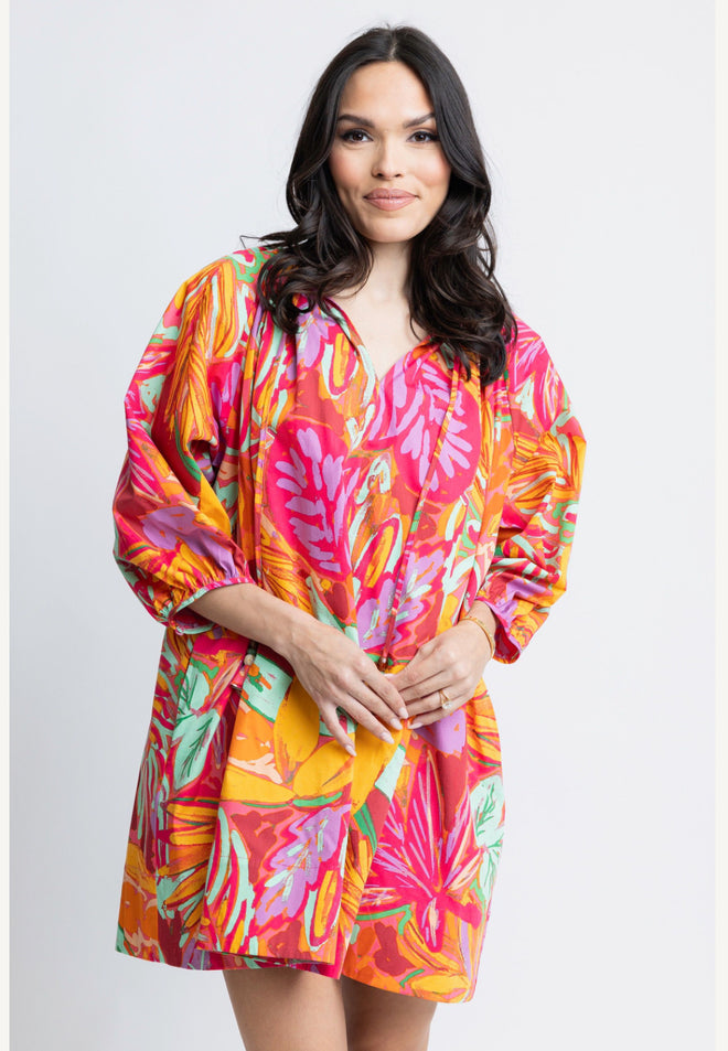 Abstract Tropical Palm Dress