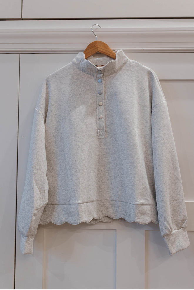 Snap and Scallop Pullover