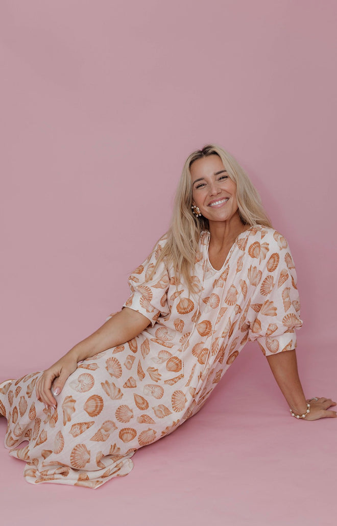 Marlowe Shell Print Midi Dress
