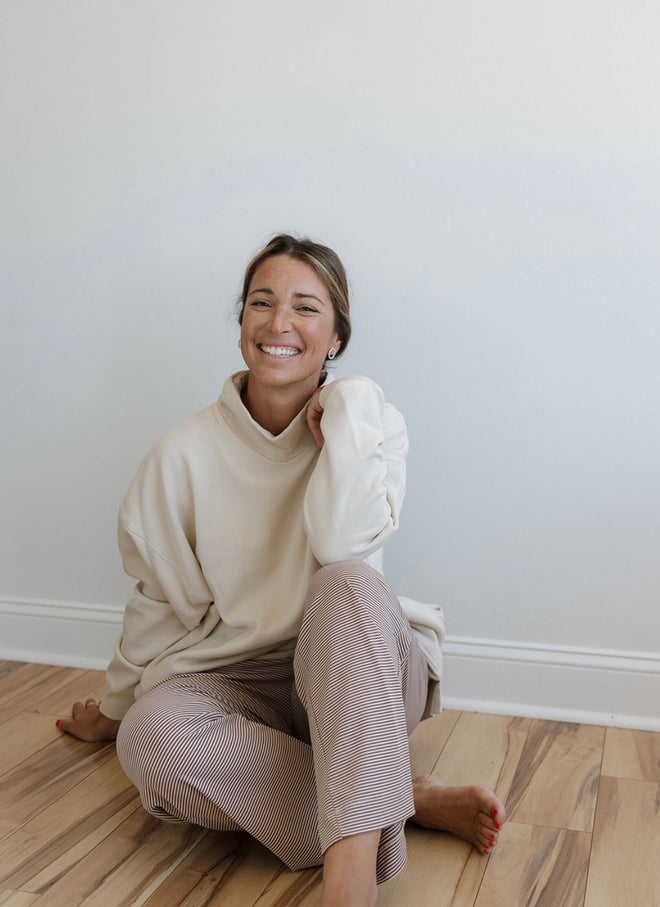 Striped Drawstring Knit Pants
