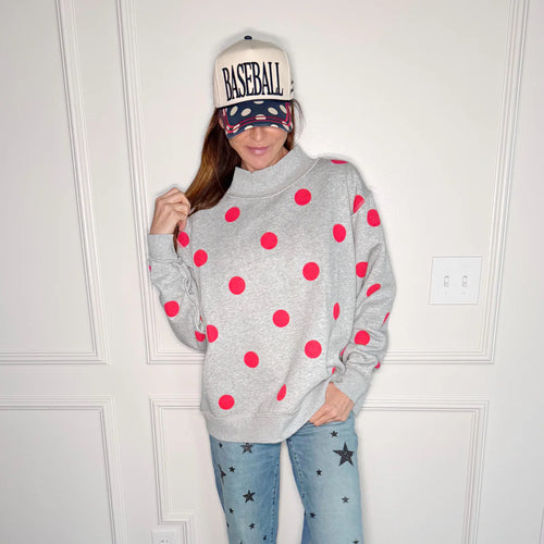 Play Ball 2-Sided Mock Neck Sweatshirt