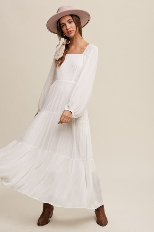 Romantic Square Neck Maxi