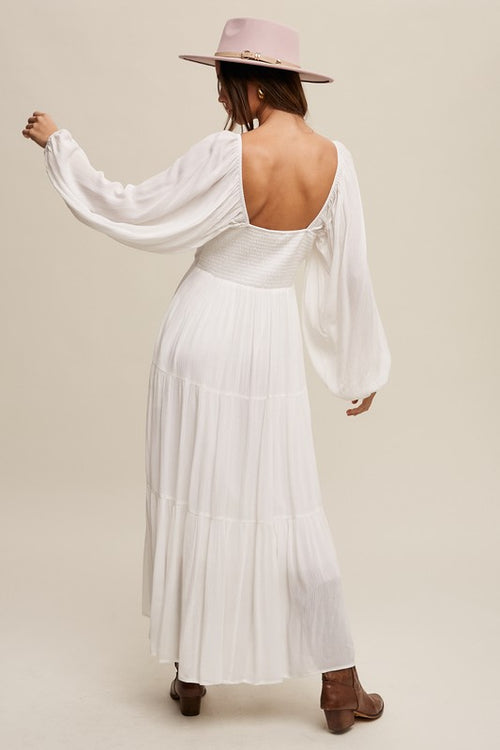 Romantic Square Neck Maxi