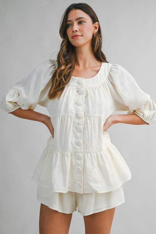 Coastal Calm Shorts Set