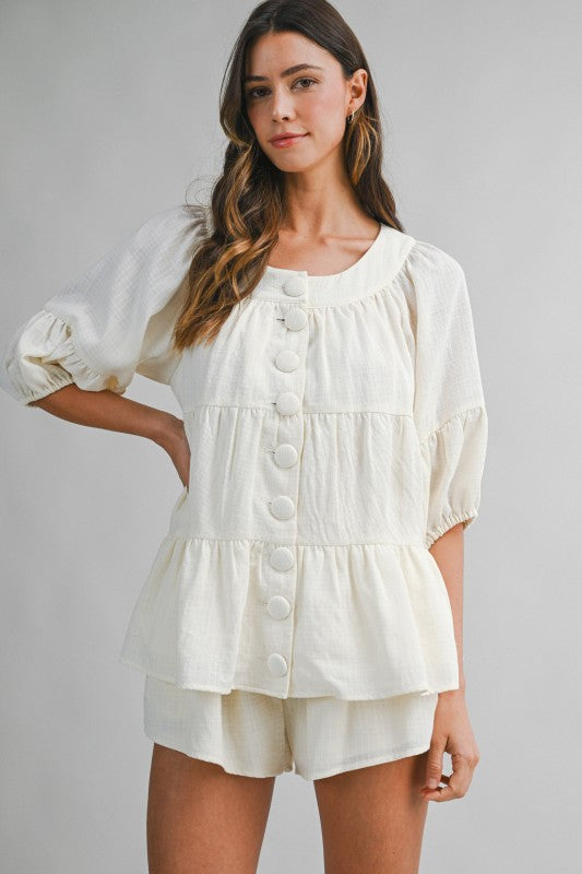 Coastal Calm Shorts Set