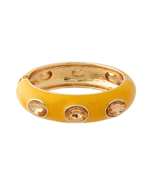Oval Stone Station Enamel Bracelet