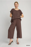 Fray Linen Wide Leg Pants