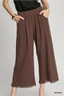 Fray Linen Wide Leg Pants