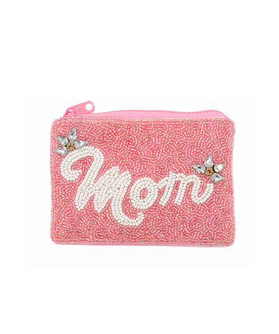 Mom Beaded Coin Bag