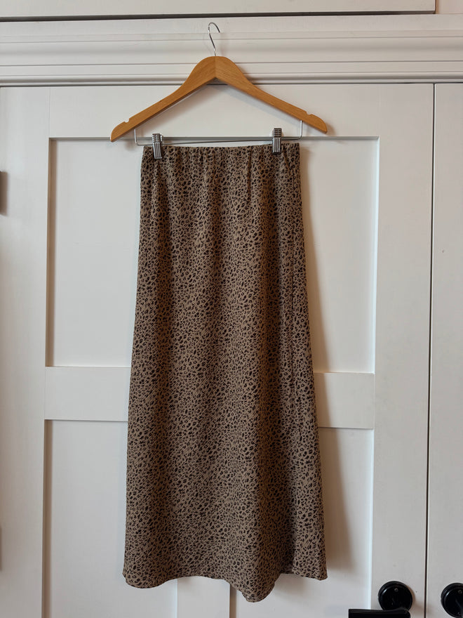 Cheetah Print Midi Skirt
