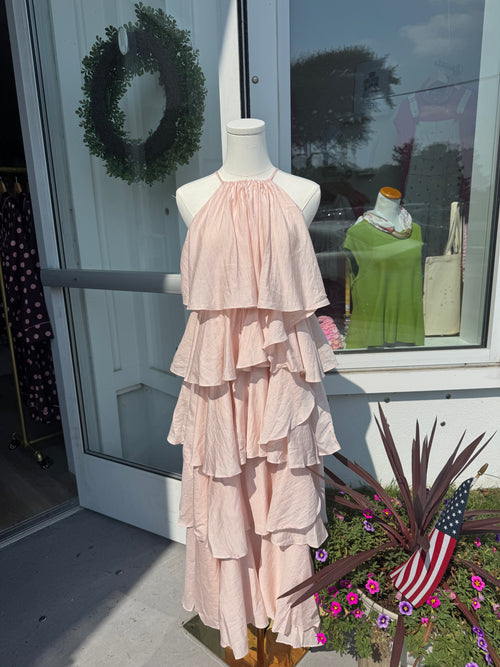 Tiered Ruffle Midi Dress