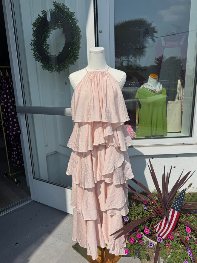 Tiered Ruffle Midi Dress