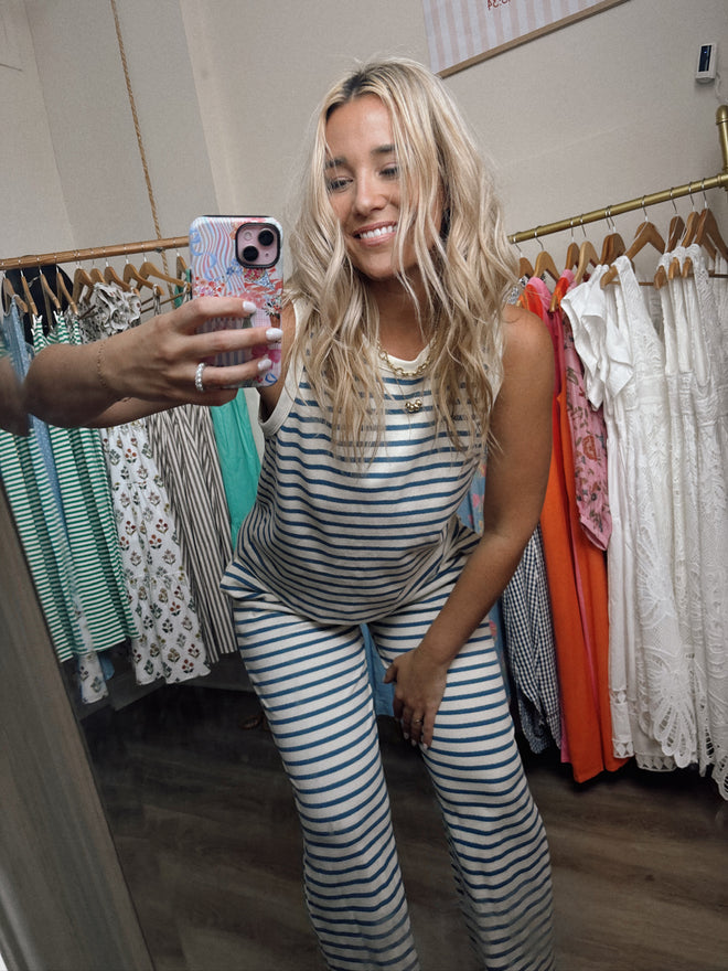 Greer Striped Knit Set