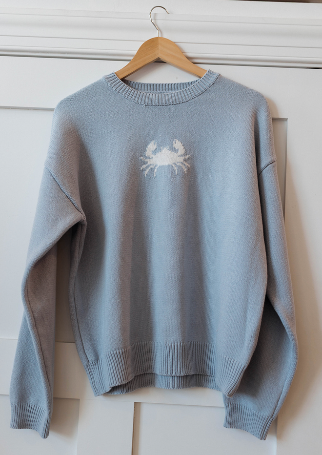 Crab Drop Shoulder Sweater