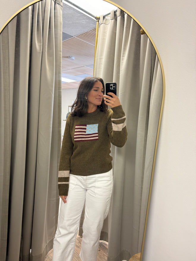 American Flag Sweater