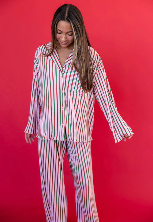 Holly Jolly Stripe Pajama Set