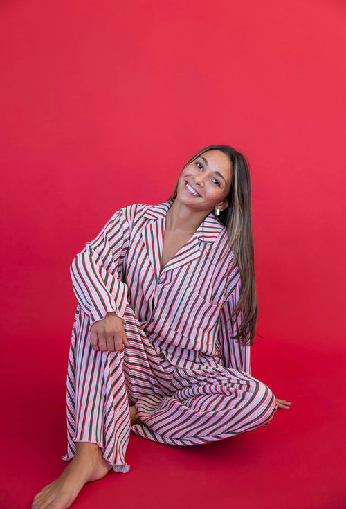 Holly Jolly Stripe Pajama Set