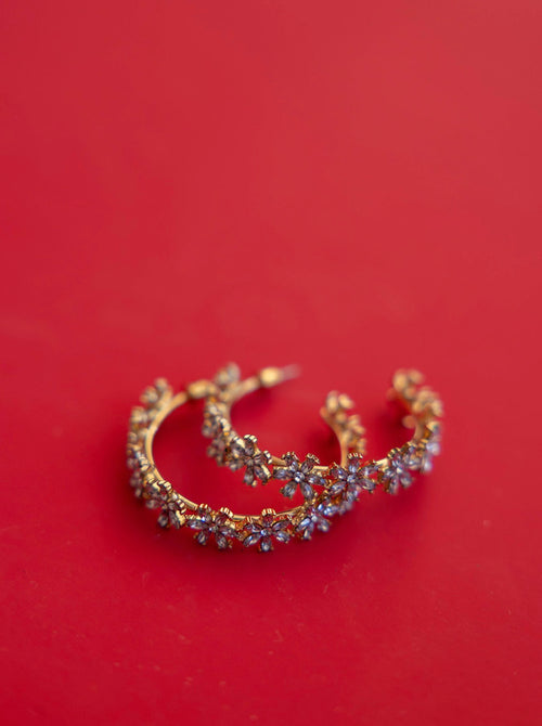 Flower Open Hoops