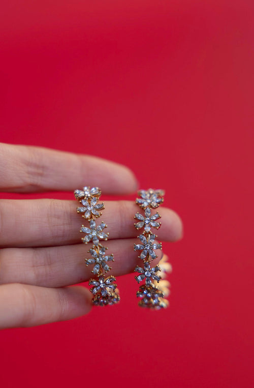 Flower Open Hoops