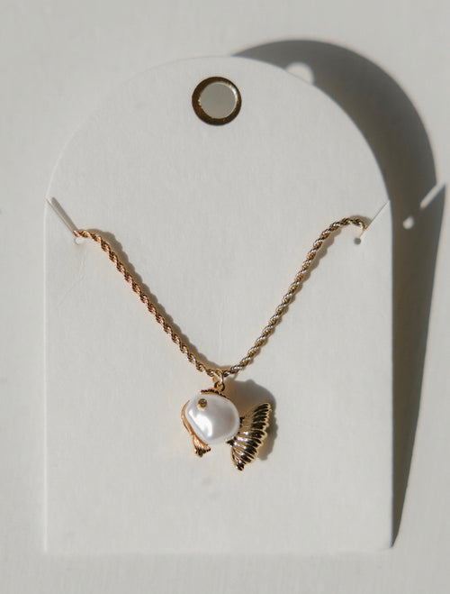Pearl Fish Necklace