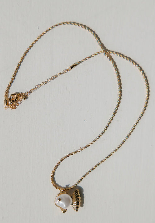 Pearl Fish Necklace