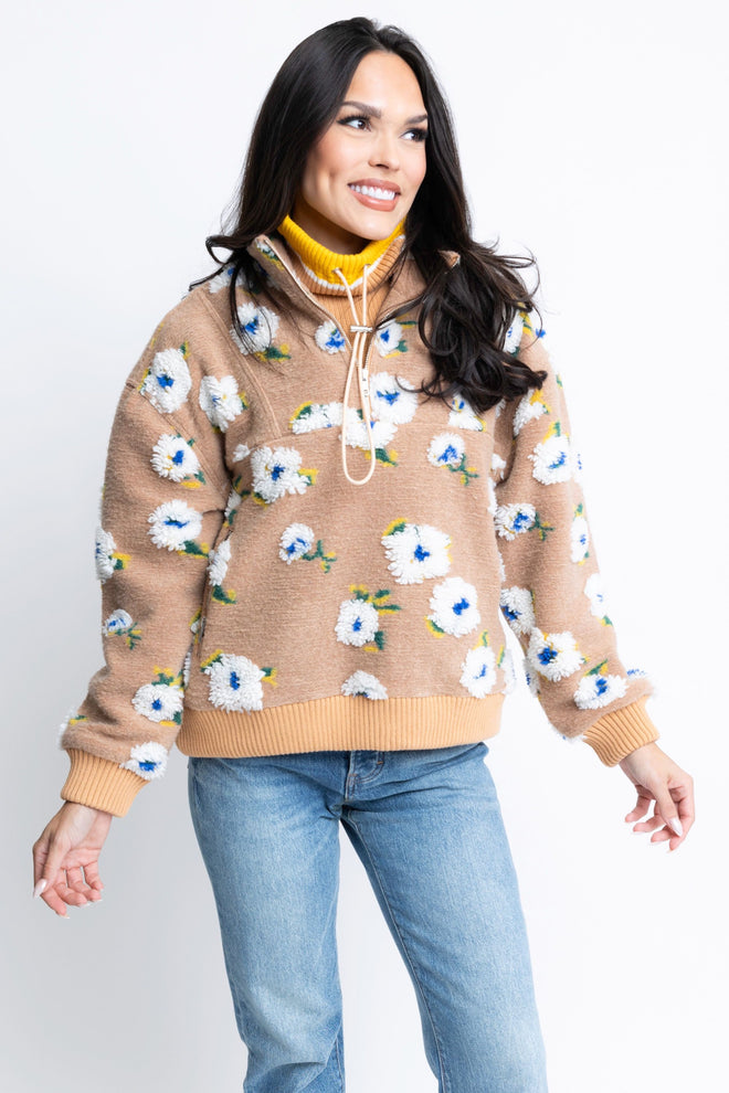 Floral Vintage Fleece Pullover