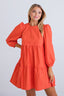 Coral Puff Sleeve Mini