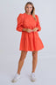 Coral Puff Sleeve Mini