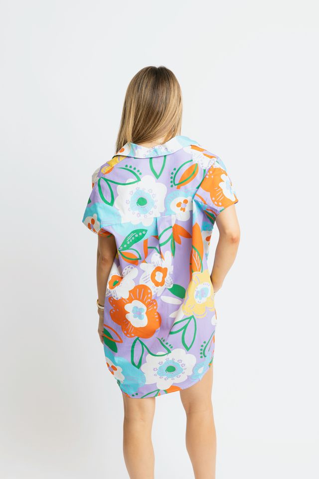 August Bloom Shirt Dress